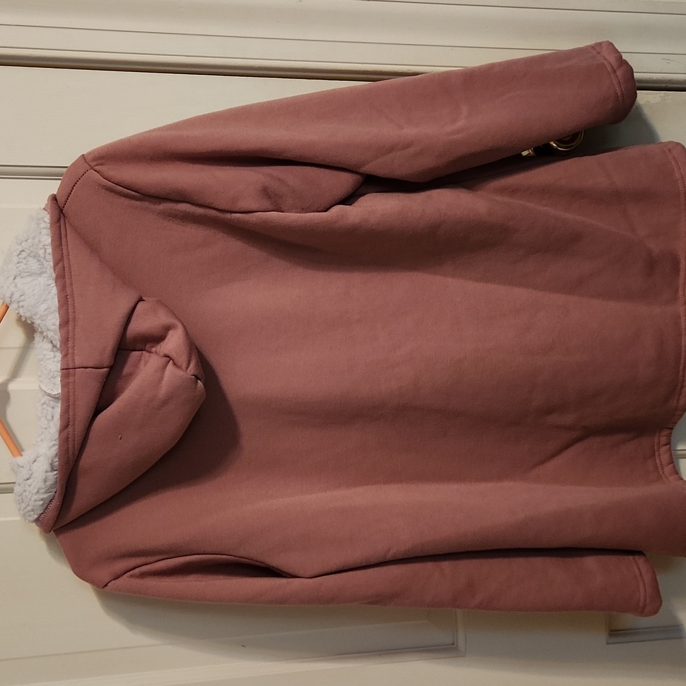 YES I'm Always FREEZING Mauve lined Hoodie - Picture 5 of 10